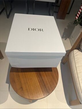 Dior large White Box with Gold Logo